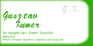 gusztav kumer business card