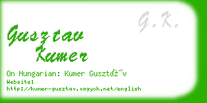 gusztav kumer business card